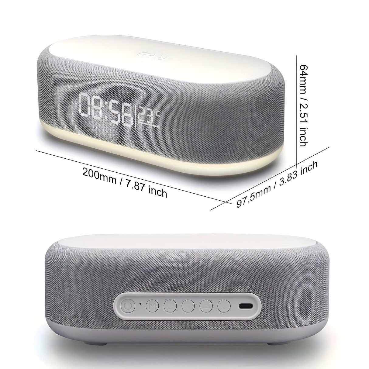 BrightCharge Klocka – Trådlös laddstation och väckarklocka Carvallo