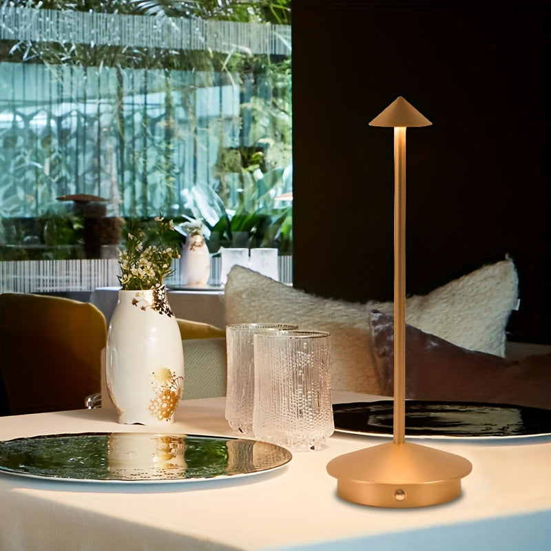 RoyaleGlow Trådlampa - Uppladdningsbar LED Skrivbordslampa med Touch-kontroll för Inomhus- och Utomhusbruk Carvallo