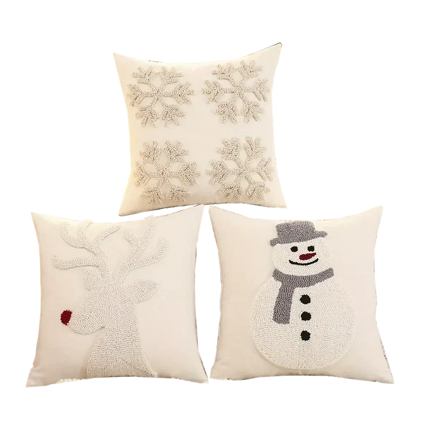 Carvallo - Traditionellt feriepudtäcke med snögubbe- och rendesign | 1+1 Gratis Carvallo