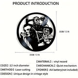 VinylHorror - Stil Horror-tema Väckarklocka, Vinylskiva Carvallo