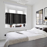 Svart mönster frans lager gardin Carvallo