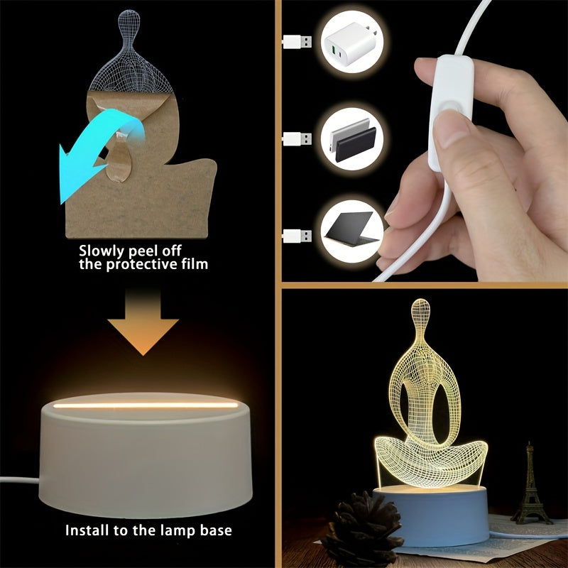 ZenLight - 3D Yoga Nattlampa med USB-anslutning Carvallo