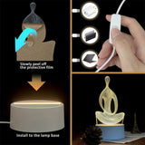 ZenLight - 3D Yoga Nattlampa med USB-anslutning Carvallo