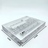 Periodiskt system med riktiga element – Dekorativ akrylskärm Carvallo