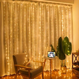Fairy Lights Gardin Varmvit LED USB Set Carvallo