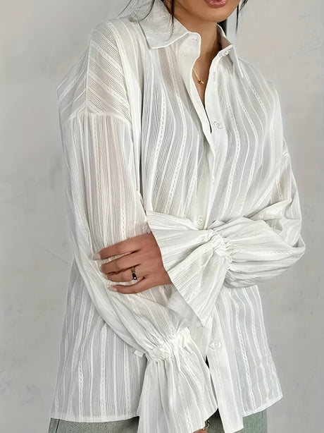 Herrskjorta Broderad Krage Chic Design 100% Bomull-Skjortor-Bellasverige-Hemnix