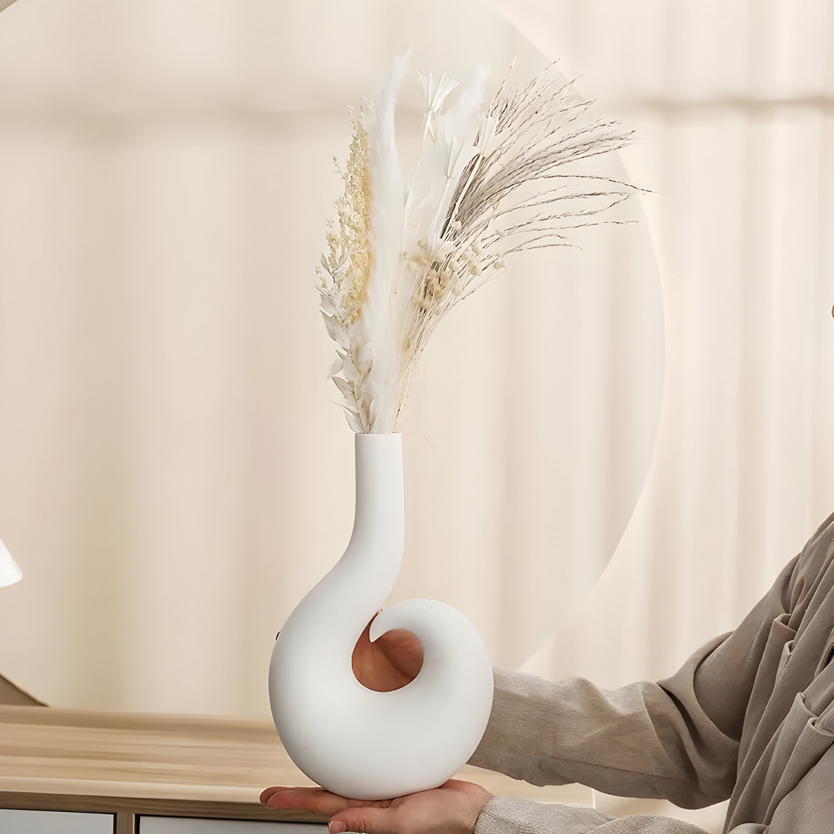 Comodo Spiral Vase Minimalism Stil Carvallo