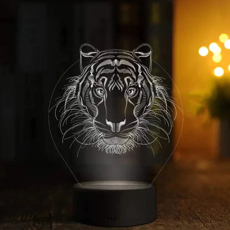 LumiVision - 3D LED Bordslampa med Optisk Illusion och Dimbar Belysning Carvallo