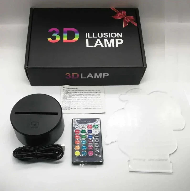 LumiVision - 3D LED Bordslampa med Optisk Illusion och Dimbar Belysning Carvallo