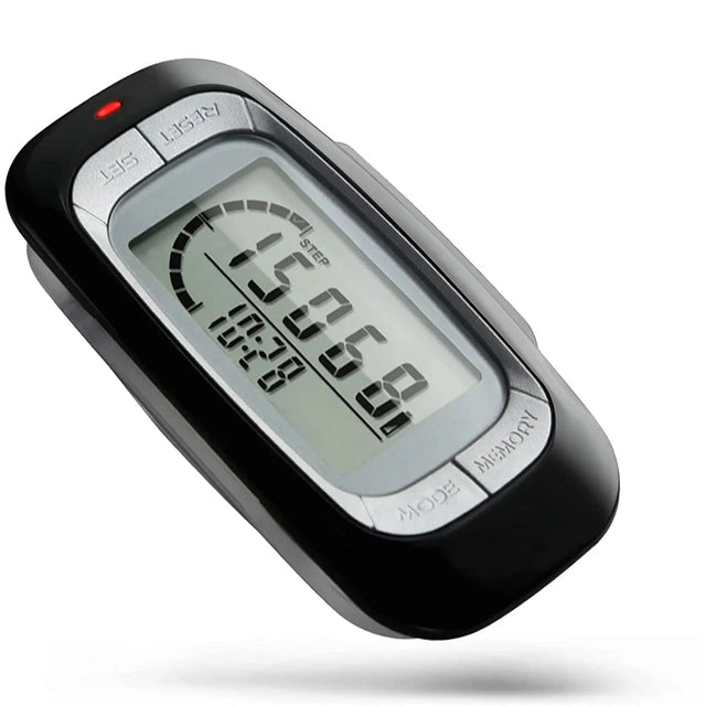 Luxora Walking 3D Pedometer med Klipp och Rem Plus 30 Dagars Minne Noggrant Stegräknare Carvallo