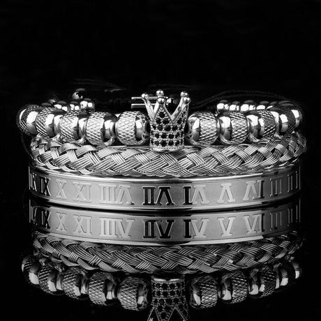 Lyx Krona Armband Set-Jewelry for women-Hemnix-Silver-Hemnix