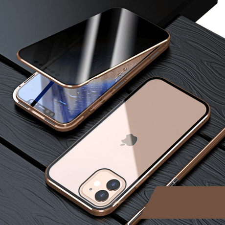 Anti-Spaning Magnetisk Telefonväska-Phone Accessories-Hemnix-Guld-För iPhone 12-Hemnix