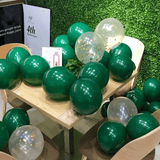 God Jul Ballonger i Flera Färger - Latexballonger Festballonger-Jul-BB-Grön/Confetti-10 st-Hemnix