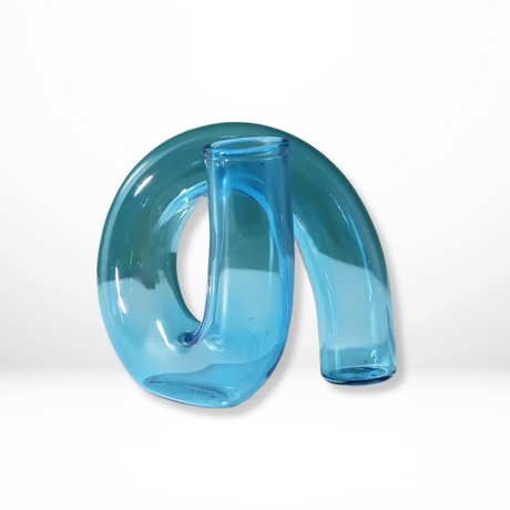 LoopForm Glasvas | Skulptural Borosilicate Design | Modern Transparent Carvallo