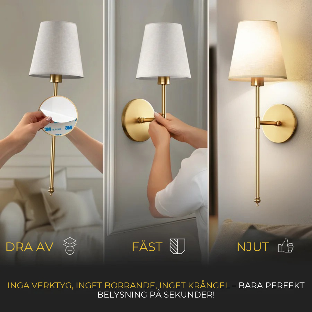 Tygelfors - Trådlös Vägglampa (2-Pack)-Hemnix-Hemnix