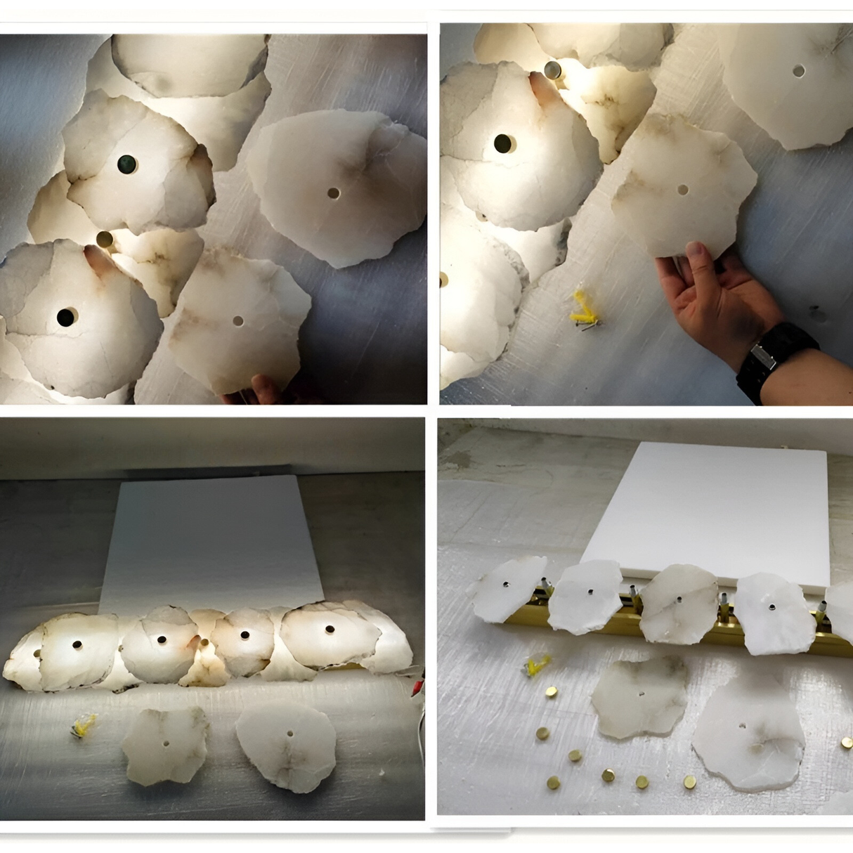 LED-vägglampa i marmorutseende – Stilfull väggbelysning för vardagsrum och hall Carvallo