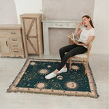 Solen Månen Stjärnor Celestial Filt Carvallo