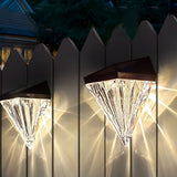 2 Stuks Geometrisk LED Vattentät Svart Solvägglampa Carvallo