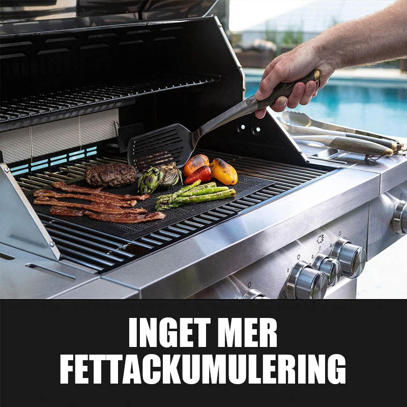 Carvallo BBQ Grillnät / Grillmatta | Non-stick & Återanvändbar | Värmeresistent upp till 370 °C | För kött, fisk & grönsaker Carvallo