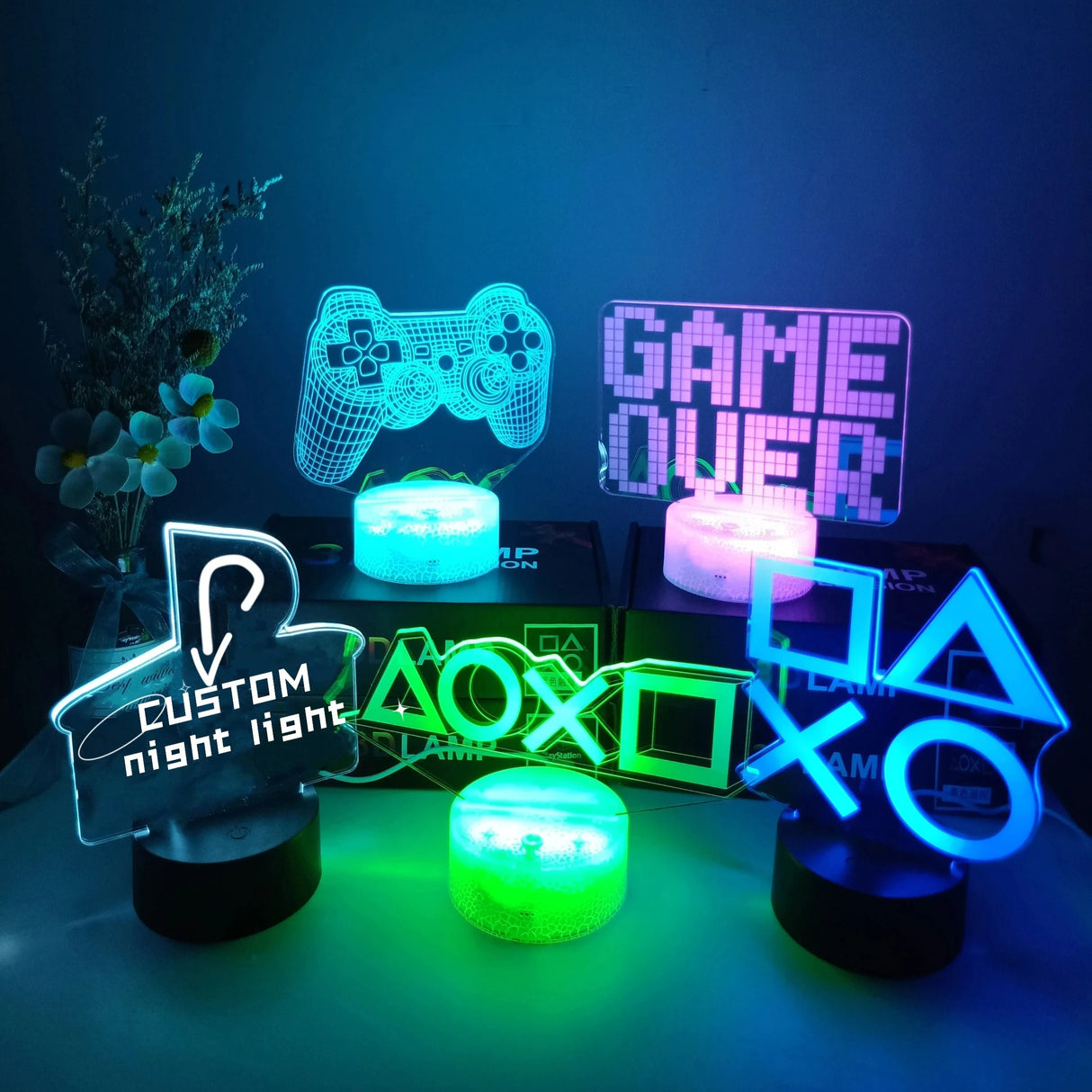 3D LED Lampa Gamer-Barn-BB-Hemnix