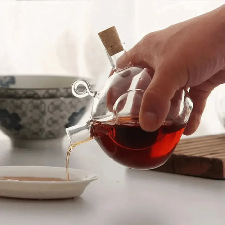 Olje- och vinägerdispensare – Dubbel glasflaska för stilfull servering och förvaring Carvallo