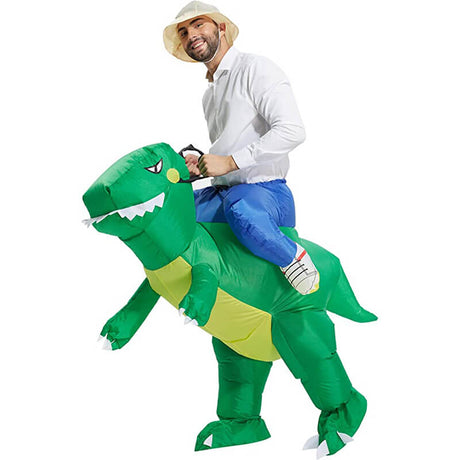 Uppblåsbar Dinosaurie Kostym för Barn & Vuxna-Utklädnad-BB-X-Large-Hemnix