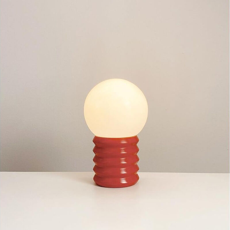 Vintage orange bordslampa i massivt glas – Retro berlock med varmt sken MILA Sverige