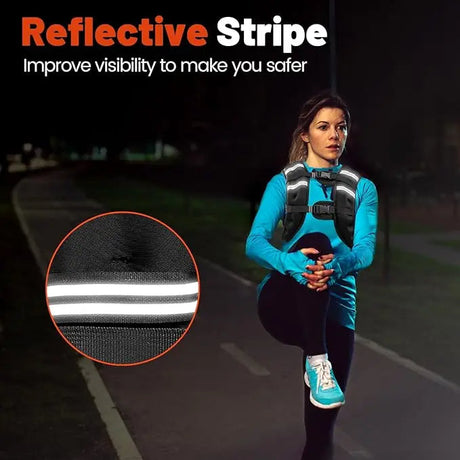 Justerbar viktväst med reflekterande ränder Carvallo