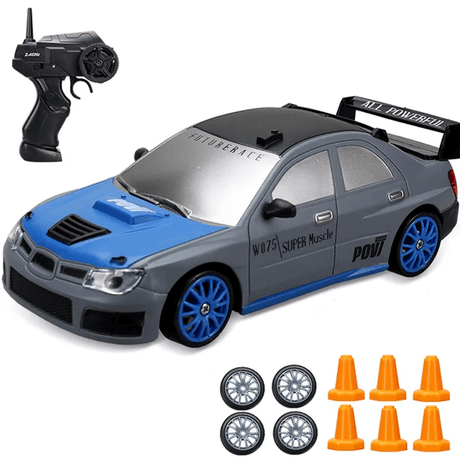 1:24 RC Drift Bil med Fyrhjulsdrift – 15km/h Hög Hastighet och Dynamisk Racing-Radiostyrt-BB-Blå/Svart-Hemnix