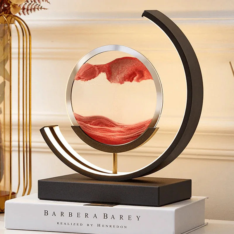 Djuphavs Sandlandskap: Belyst Sandkonst för Fridfull Heminredning Carvallo