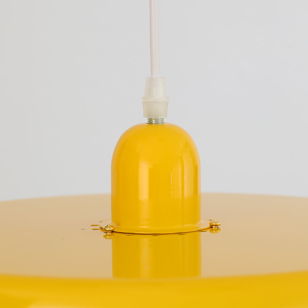 Pendellampa Mid-Century Orange Metallupphängning Carvallo