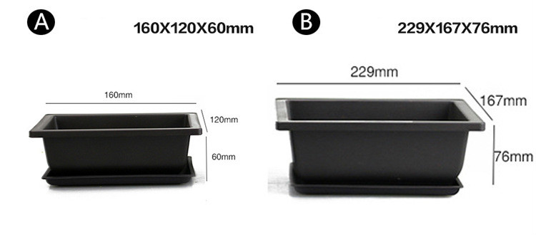 Planter med fat – Rektangulär blomkruka för trädgård och balkong Carvallo
