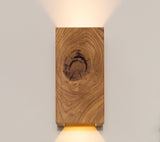 NordicGlow – Rustik Trä Vägglampa med LED Belysning för Vardagsrum och Sovrum Carvallo