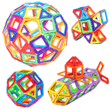 Magnetiska Byggklossar - Montessori Magnetset för Kreativ Lek, Konstruktion och Lärande, Perfekta Pedagogiska Leksaker för Barn-Byggsats-BB-50st-Liten-Hemnix