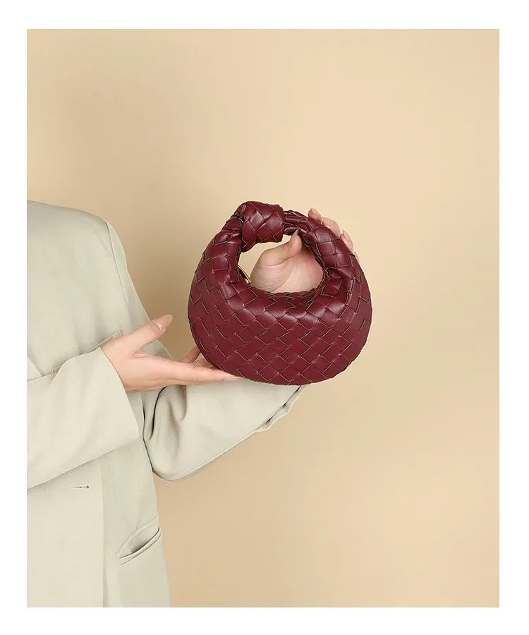 Handväska Vegansk Läder Vävda Axeltassen Carvallo