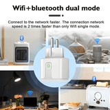 Smart WiFi-Kontakt 16A/20A – Röststyrd Uttagsadapter-Smarta Hem Elkontakt-BB-Hemnix