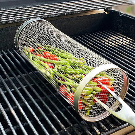 1+1 gratis Bärbar rullgrill i rostfritt stål MILA Sverige