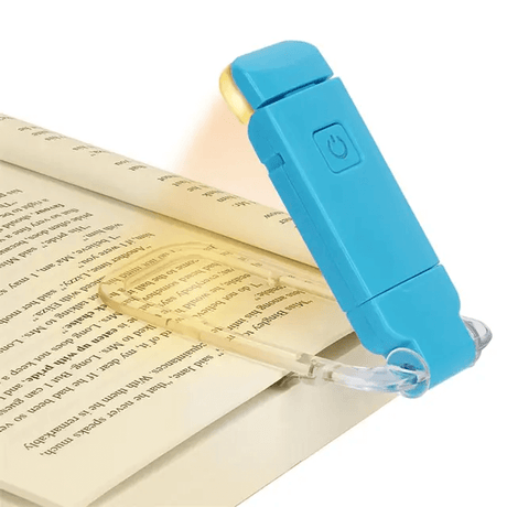 USB-laddningsbar Bok- & Läslampa-Personligt-BB-Blå-Hemnix