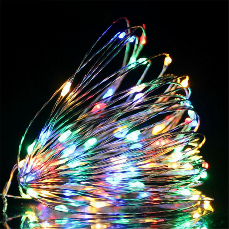 TwinkleWire - USB LED Koppartråd Ljuslina, Flerfärgad Dekoration Carvallo