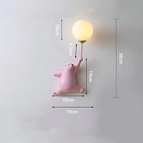 Carvallo – Charmig vägglampa med lekfull design för barnrum Carvallo