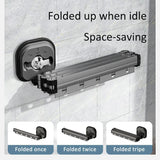 DryFold - Hopfällbart Väggmonterat Torkställ med Sugkoppar för Platsbesparing-organisera-BB-Hemnix