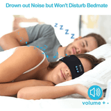Trådlöst Bluetooth Sovpannband & Ögonmask - Elastiska, Bekväma Hörlurar med Avtagbara Högtalare för Sömn & Träning-Personligt-BB-Hemnix