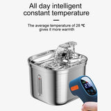 Automatisk Vattenfontän i Rostfritt Stål för Katter Carvallo