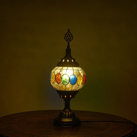 Vintage turkisk emalj järn bordslampa – tidlös One-Light Design MILA Sverige