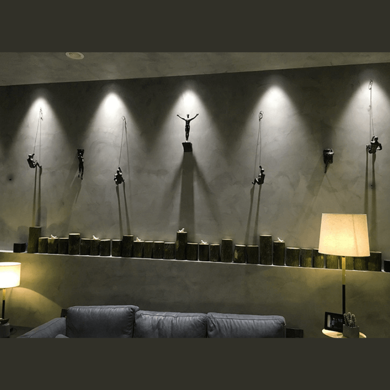 Gravity-Defying Climbers - Modern 3D-väggkonstuppsättning MILA Sverige