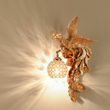 LuxeFlame - Draken Phoenix Vägglampa | Mystisk LED Belysning Carvallo