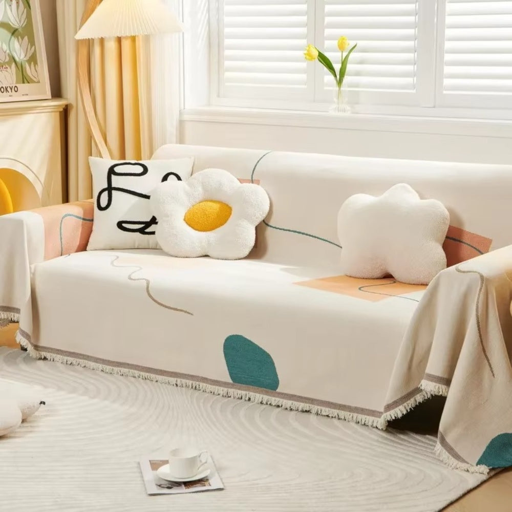 Meringue Chenille Geometri Sofföverdrag Carvallo