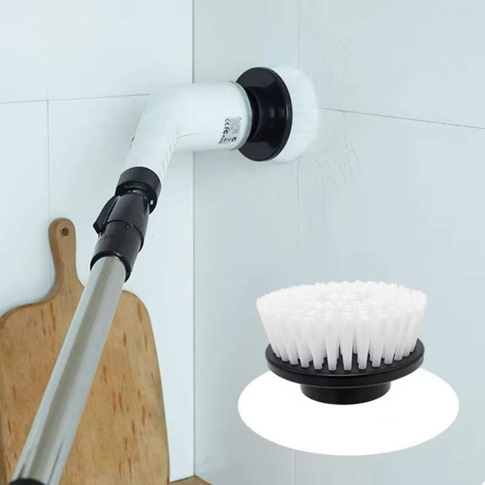 SpinClean - 9-i-1 Elektrisk Rengöringsborste Med Stav För Skonsam Städning-Skrubborstar-BB-Hemnix