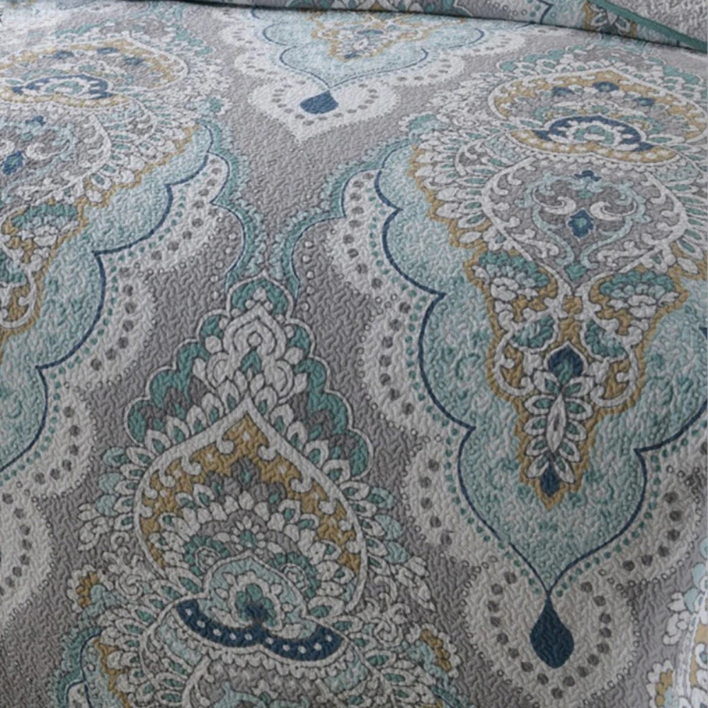 Paisley Aqua Teal Täcke Set Carvallo