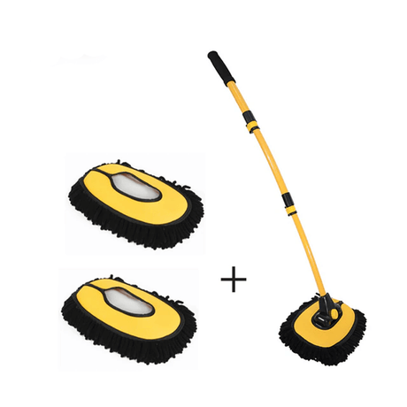 Rengöringsborste för Bilen med Skaft-Kök-BB-Rengöringsborste med 3 st borsthuvud-Hemnix